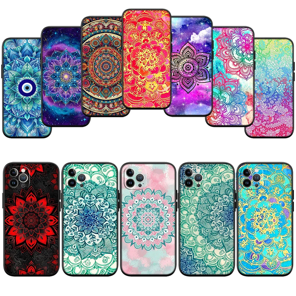 HU26 Mandalas  Flower Phone Case for Samsung Galaxy A11 A12 A13 A15 A52S A53 A55 A56 A70 A71 A72 A73 F06 F16 F56