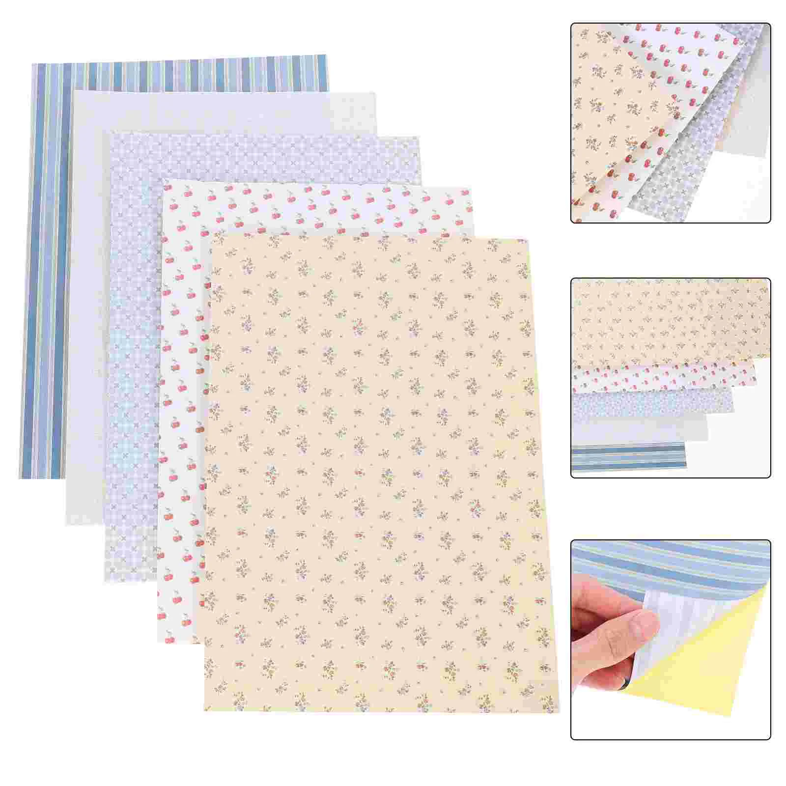 

5 Sheets Mini House Wall Paper Miniature House Wallpaper Stickers Peel and Stick Wallpaper peel and stick house wallpa