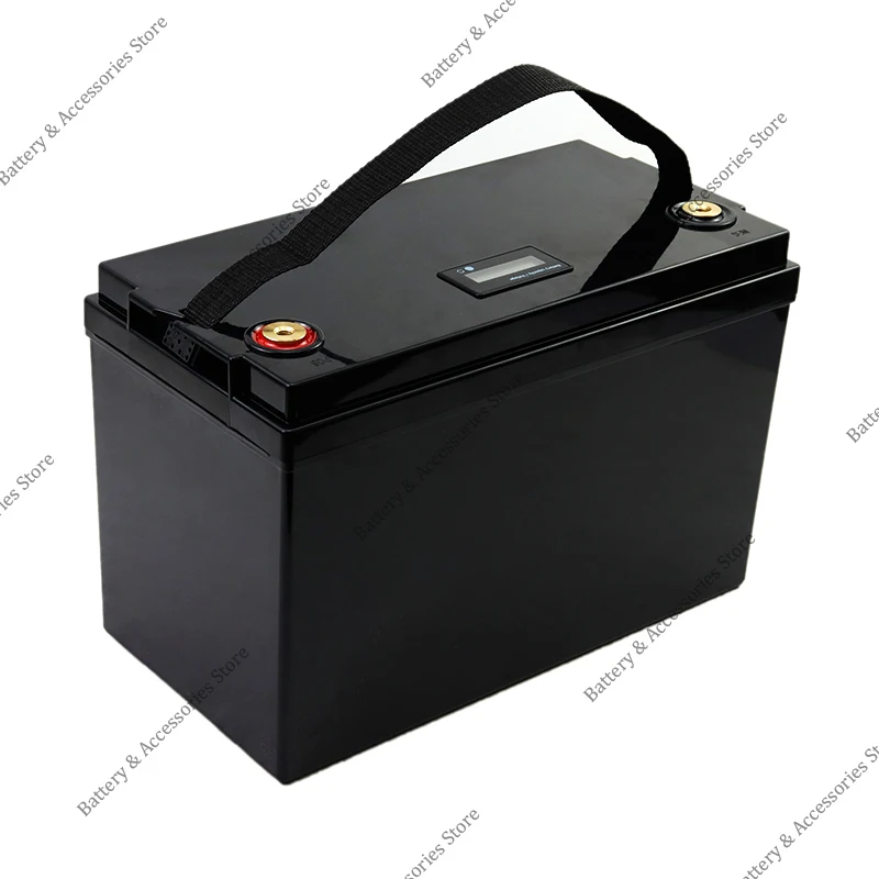 New12V 160Ah LiFePO4 充電式バッテリーポータブルハイパワー 12.8V 電気自動車ソーラーインバーターバッテリー + 充電器に適しています