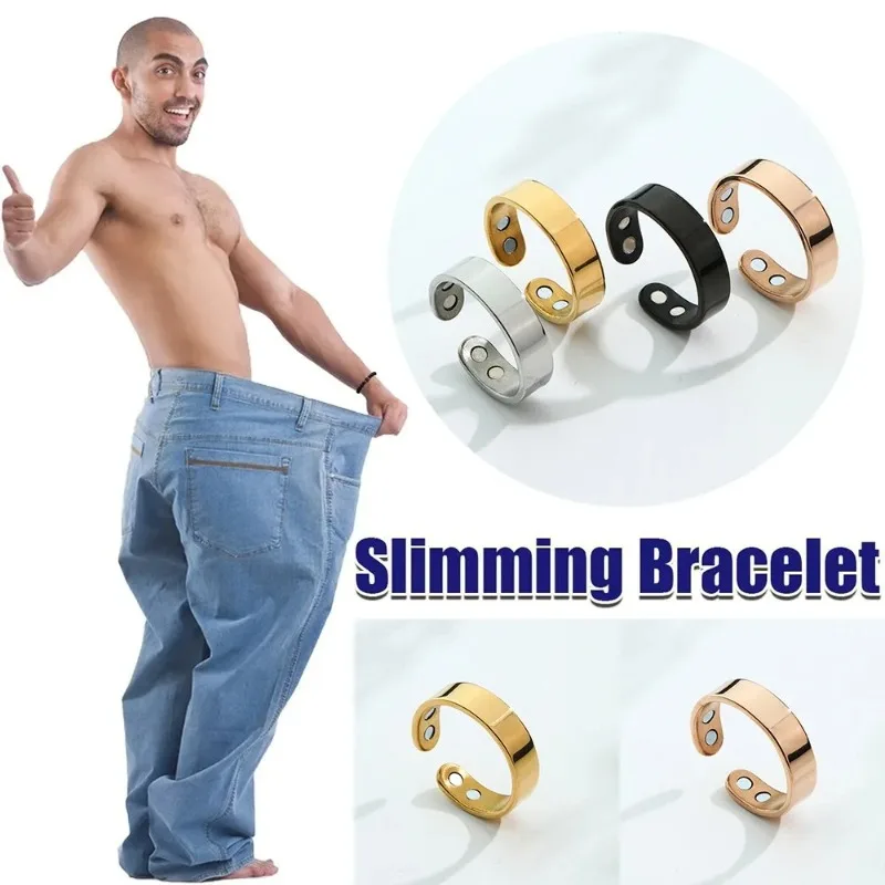 Trendy Stainless Anti Snoring Rings for Men Women Weight Loss Energy Adjustable Ring Sleeping Breath Health Treatment Jewelry