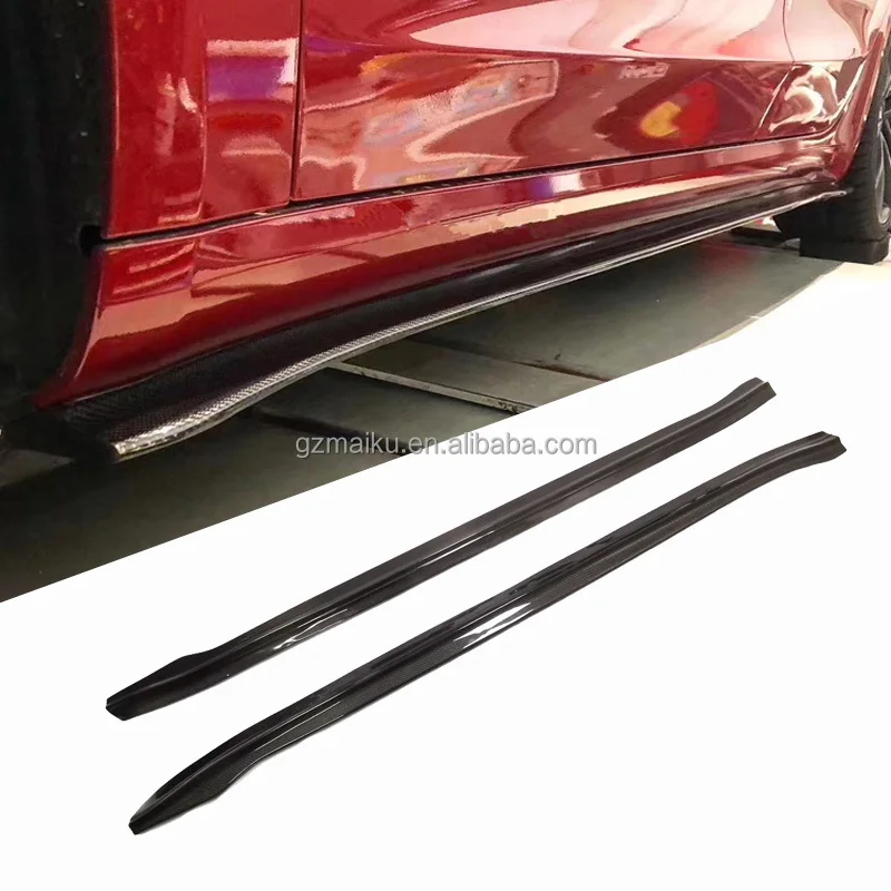 CMST style high quality carbon fibre side skirts side bumper For Tesla model 3