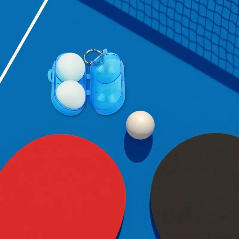 Kotak wadah bola tenis meja, wadah plastik keras kotak penyimpanan bola Ping Pong dengan gantungan kunci kekerasan tinggi penyimpanan tenis meja