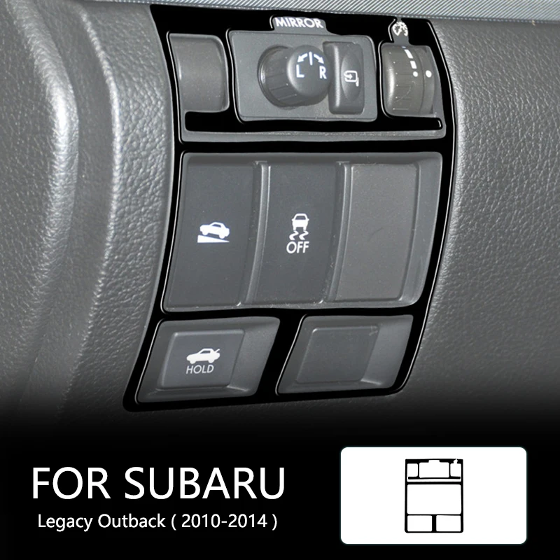 Dimmer Control Box Brand New ABS Gloss Black Stickers For Subaru Legacy Outback 2010 2011 2012 2013 2014 Car Accessories