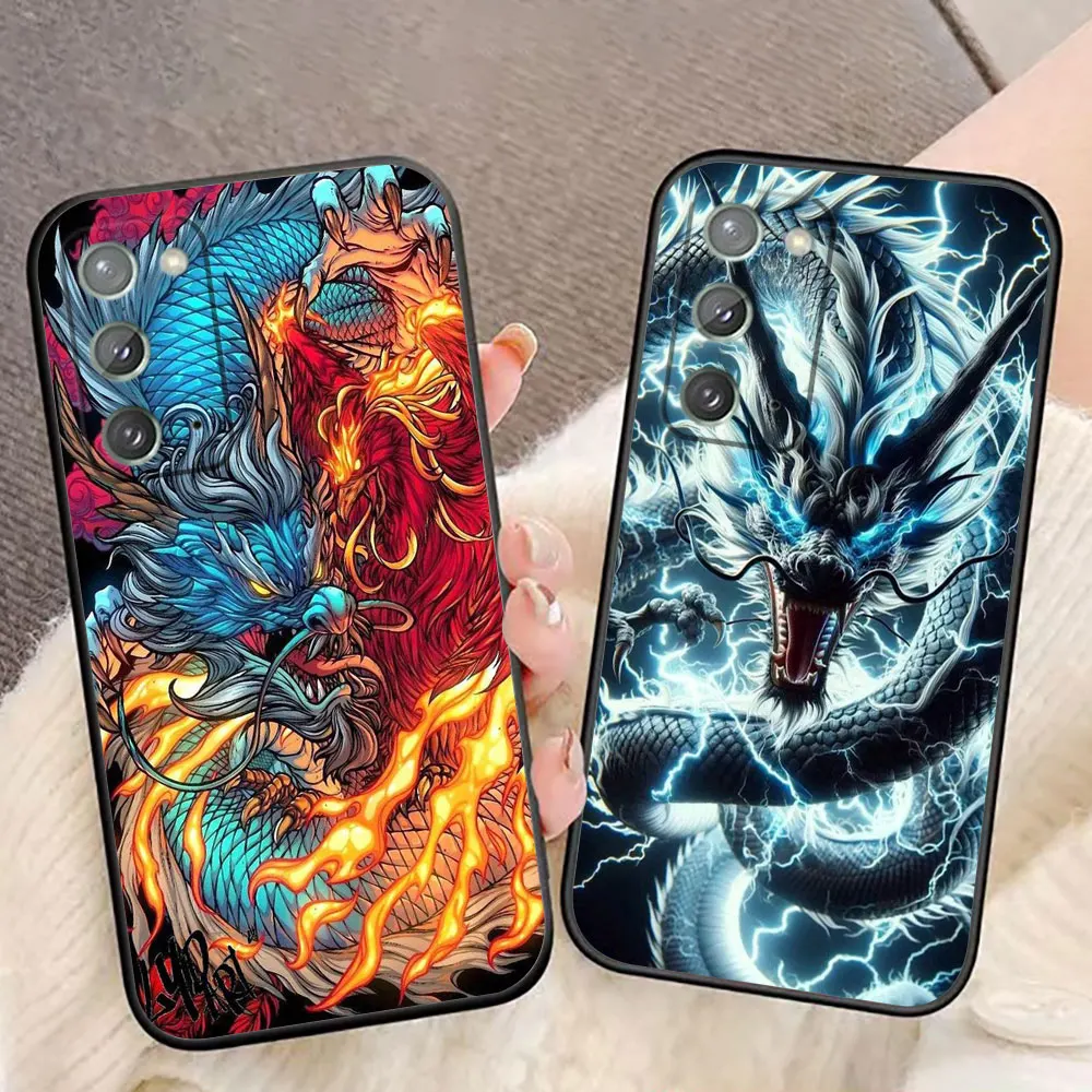 Dragon Tiger Wolf Phone Case For Samsung NOTE 20 10 M23 M53 A80 A70 A50 A30 A24 A13 A12 A07 A06 A05S A04 A03S A03 A04E A02 Cover