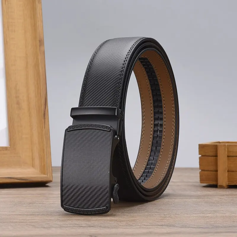 Genuine Leather Belt For Men Black Belt Suitable For Suits, Jeans, Perfect For All Daily Occasions, Formal Dress, Pants