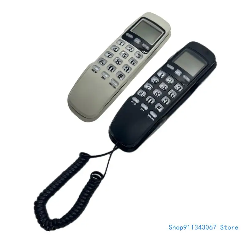 Landline Telephone Corded Phone Wall Mountable Telephone Mini Size Landline Phone Small Line Powered Telephone for Drop shipping