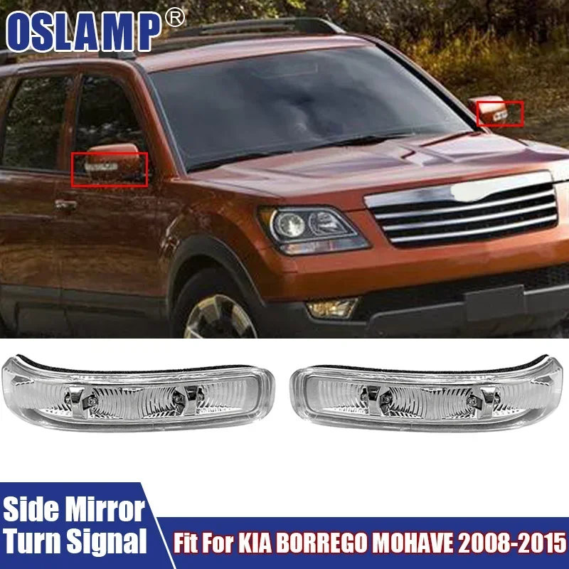 

Светодиодные автомобильные фонари, боковое зеркало заднего вида, светодиодный указатель поворота, подходит для KIA BORREGO MOHAVE 2008-2015, автосвет # 876132J000, # 876232J000