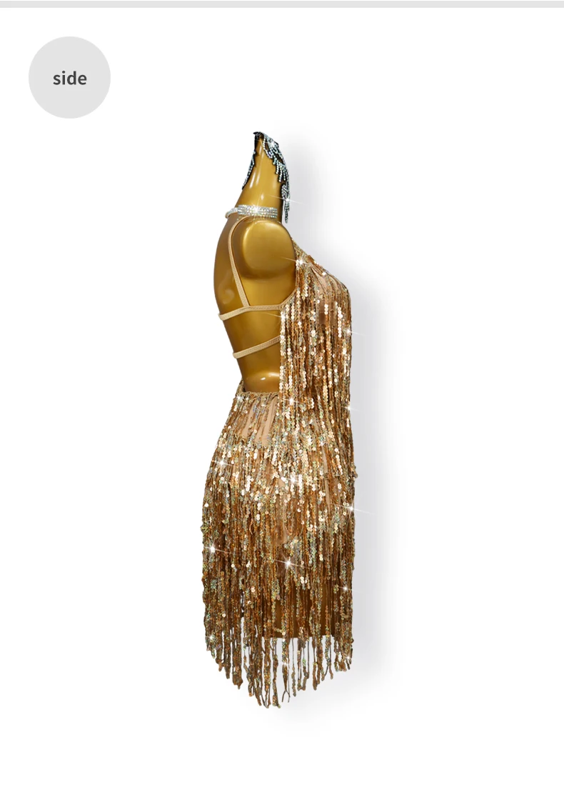 Party-Tanzkleidung Neues Latein-Kleid Damen Samba-Pailletten-Kostüme Bühnen-Ballroom-Rock 2026 Elegante Outfits Tanzbekleidung Sportanzug – Detail 10
