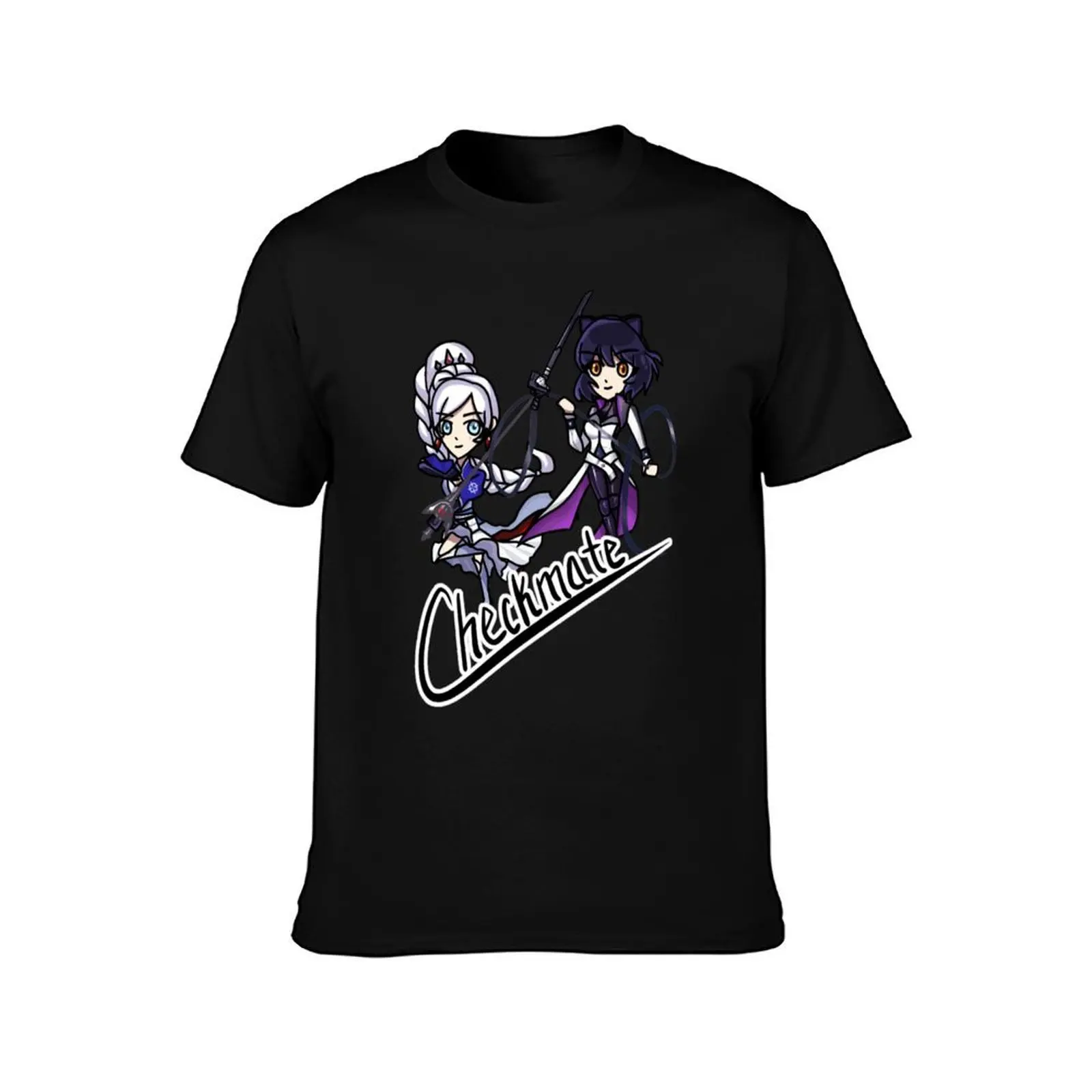 Checkmate T-Shirt, Summer Casual Cotton Tee, Oversized Streetwear Tops, Vintage Graphic Print, Loose Fit Short Sleeve