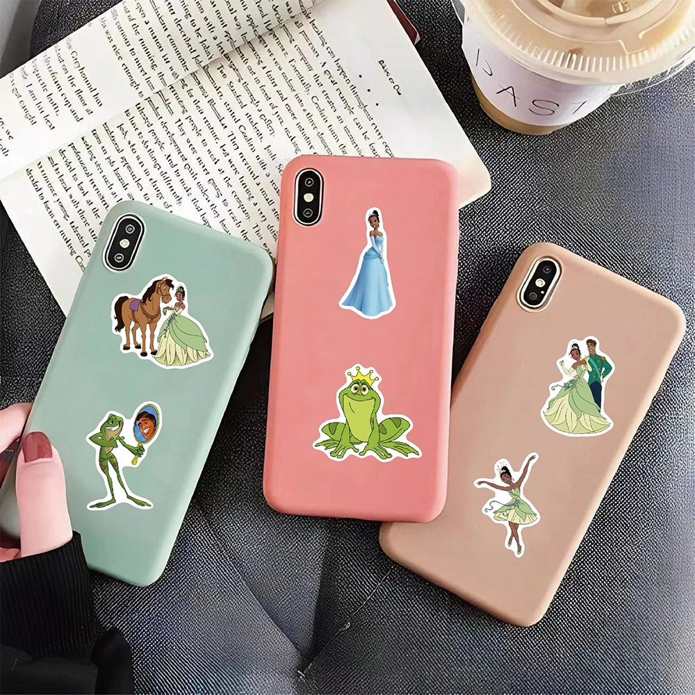 10/30/50PCS Disney The Princess and the Frog Tiana Stickers DIY Notebook Fridge Phone Suitcase Wall Decals PVC Waterproof Toys