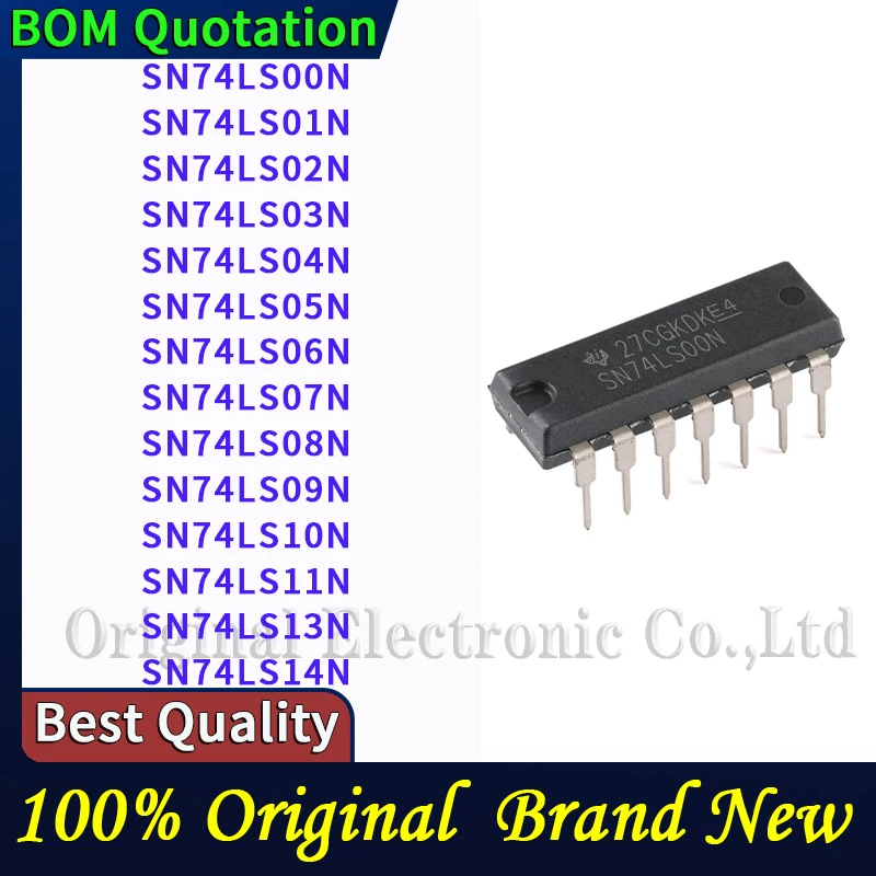 SN74LS00N SN74LS01N SN74LS02N SN74LS03N SN74LS04N SN74LS05N SN74LS06N SN74LS07N SN74LS08N SN74LS09N SN74LS10N SN74LS11N PC shell