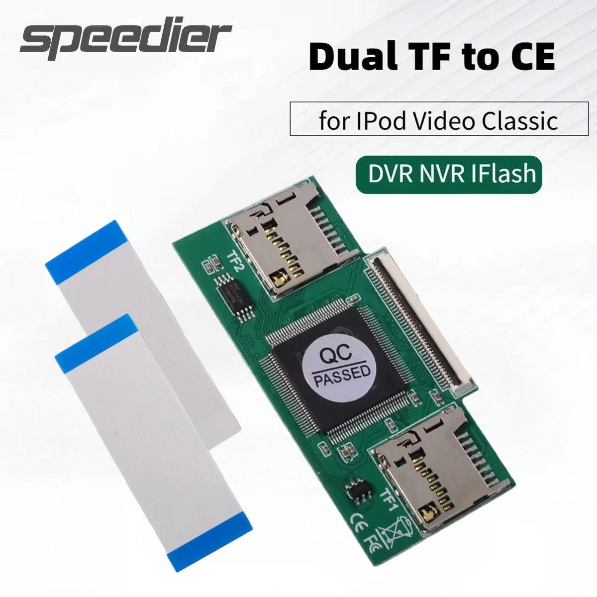 TF Expansion Card Dual-Card Simultaneous Read/Write Dual TF Card To CE Adapter For Video Classic 3-7 Industrial PC Ipod Computer