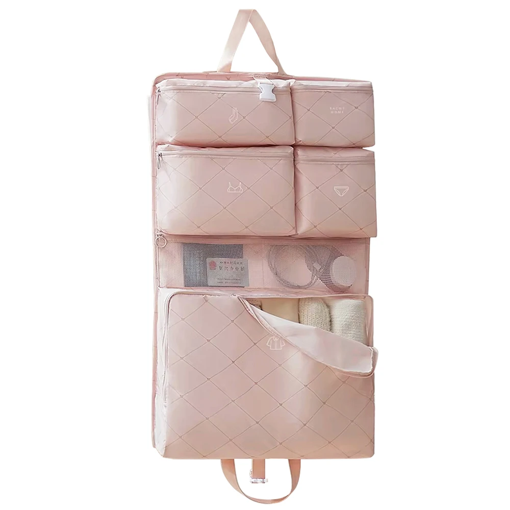 

Portable Travel Luggage Organizer Bags Packing Cubes Hanging Compression Storage Organizers for Clothes Underwear Storage