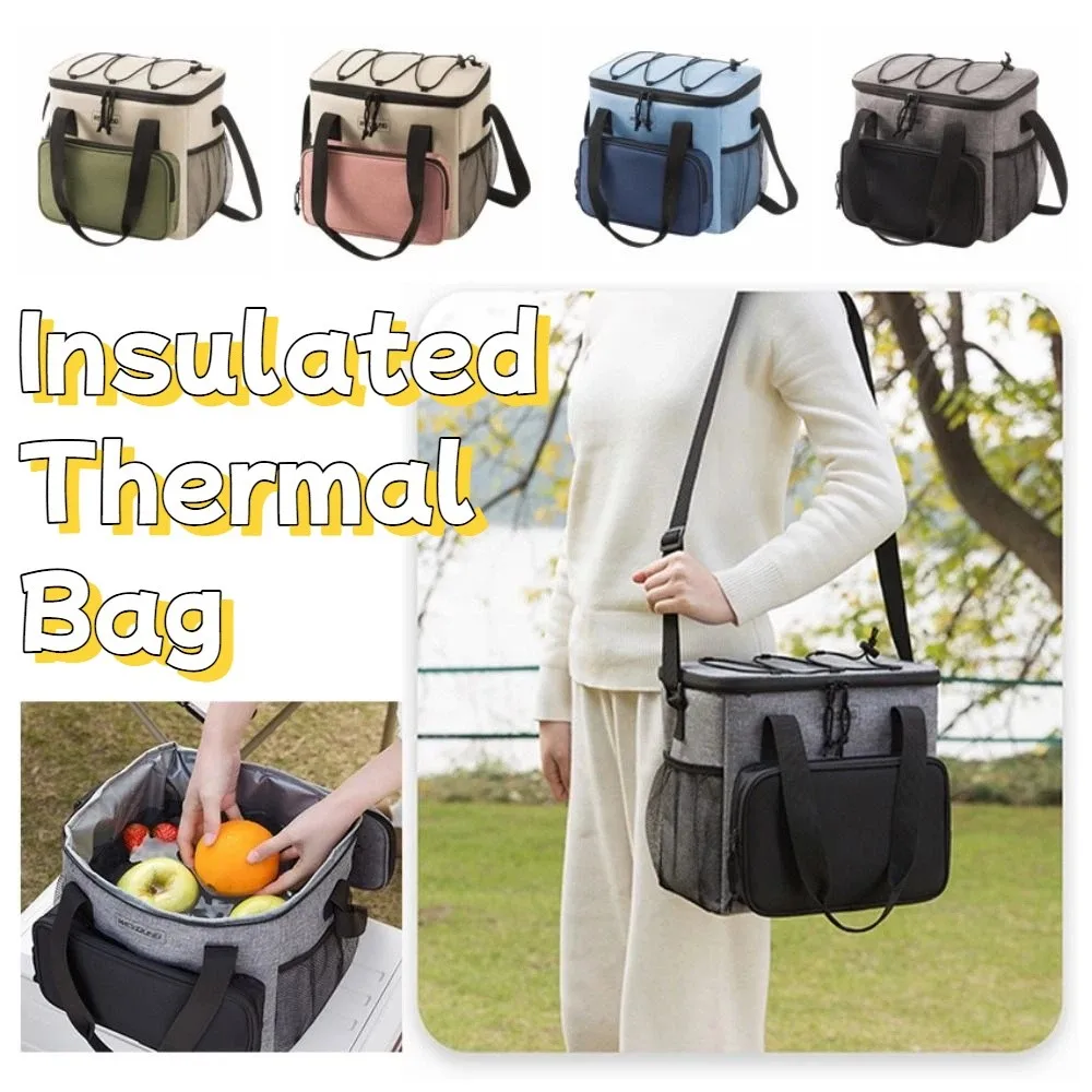 Leakproof Insulated Ice Bag Large Capacity Handheld Lunch Box Bag Oxford Cloth Lightweight Insulated Thermal Bag Picnic