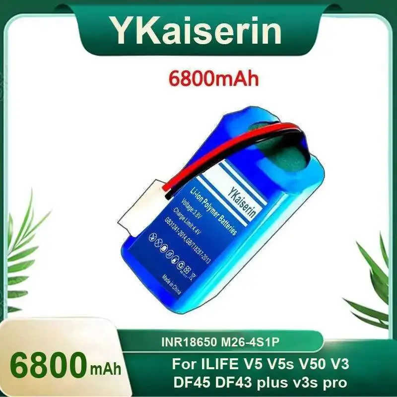 

Cleaning Robot Battery INR18650 M26-4S1P 6800Mah For Ilife V5 V5s V50 V3 DF45 DF43 Plus V3s Pro Vacuum Cleaner
