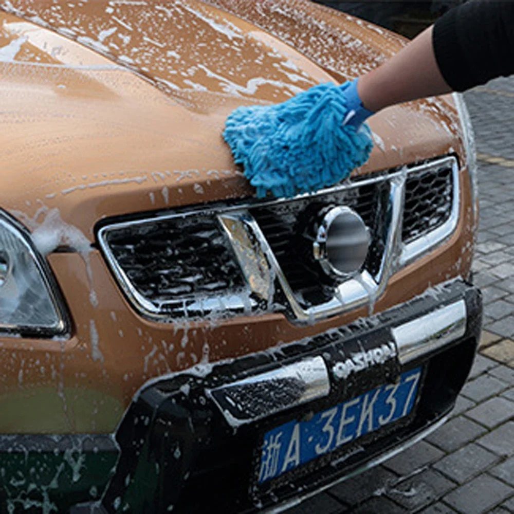 1 guante de lavado de coches, guantes suaves de microfibra, toalla de limpieza de coche, paño, manopla, cepillo para detalles de cera, herramientas