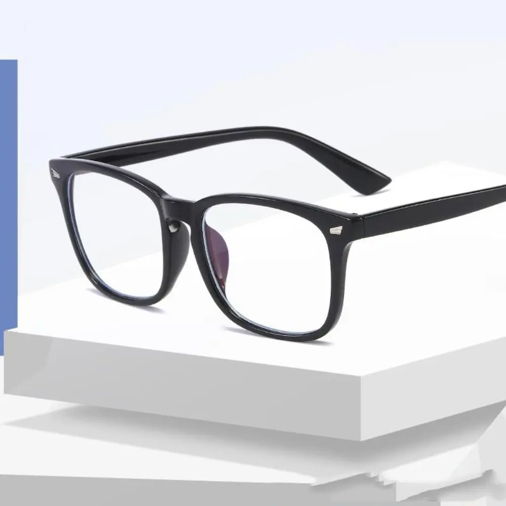 

Vintage PC Reading Glasses Black Brown Square Frame Business Eyeglasses Ultra Light Frame Unisex