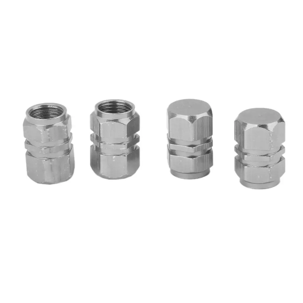 4 قطع إطارات عجلات إطارات السيارات والدراجات النارية الجذعية Air s 16 مم، فضي، كما هو موضح