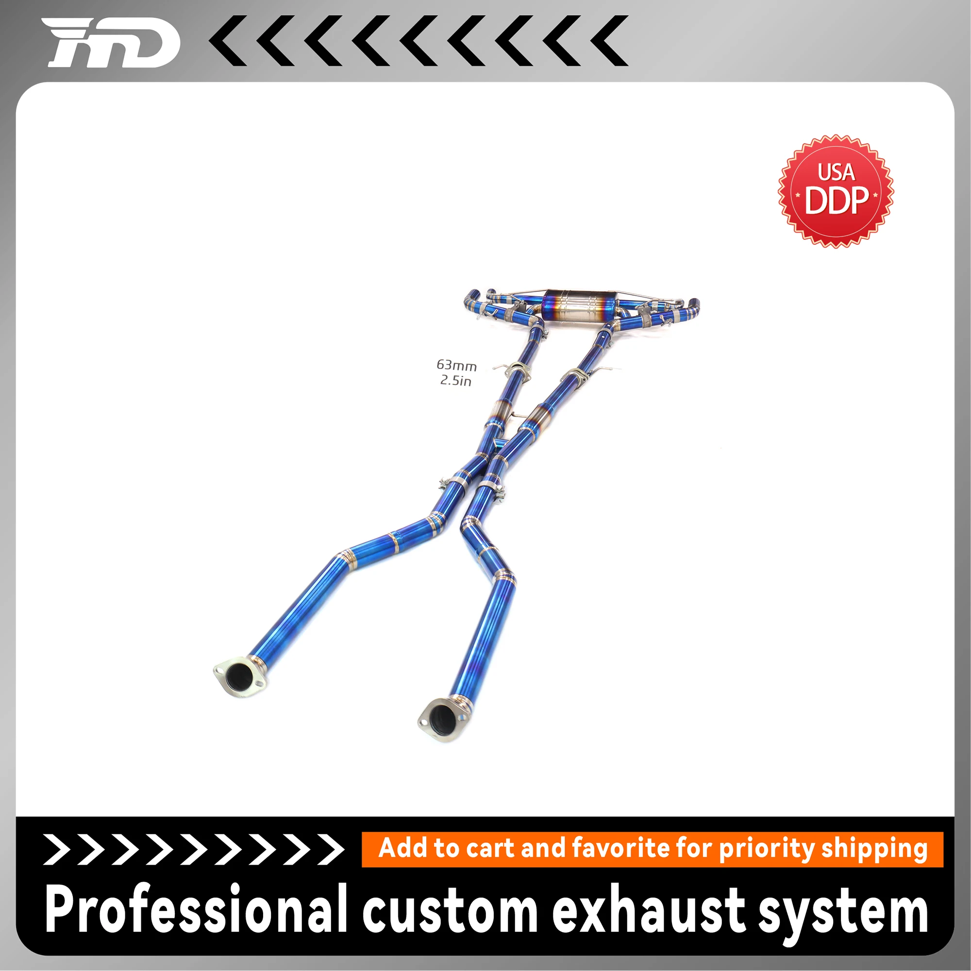 

for Lexus LC500h 3.5L Performance Ti Cat-Back Exhaust System with Remote Control Valve D Enhanced Sound Power
