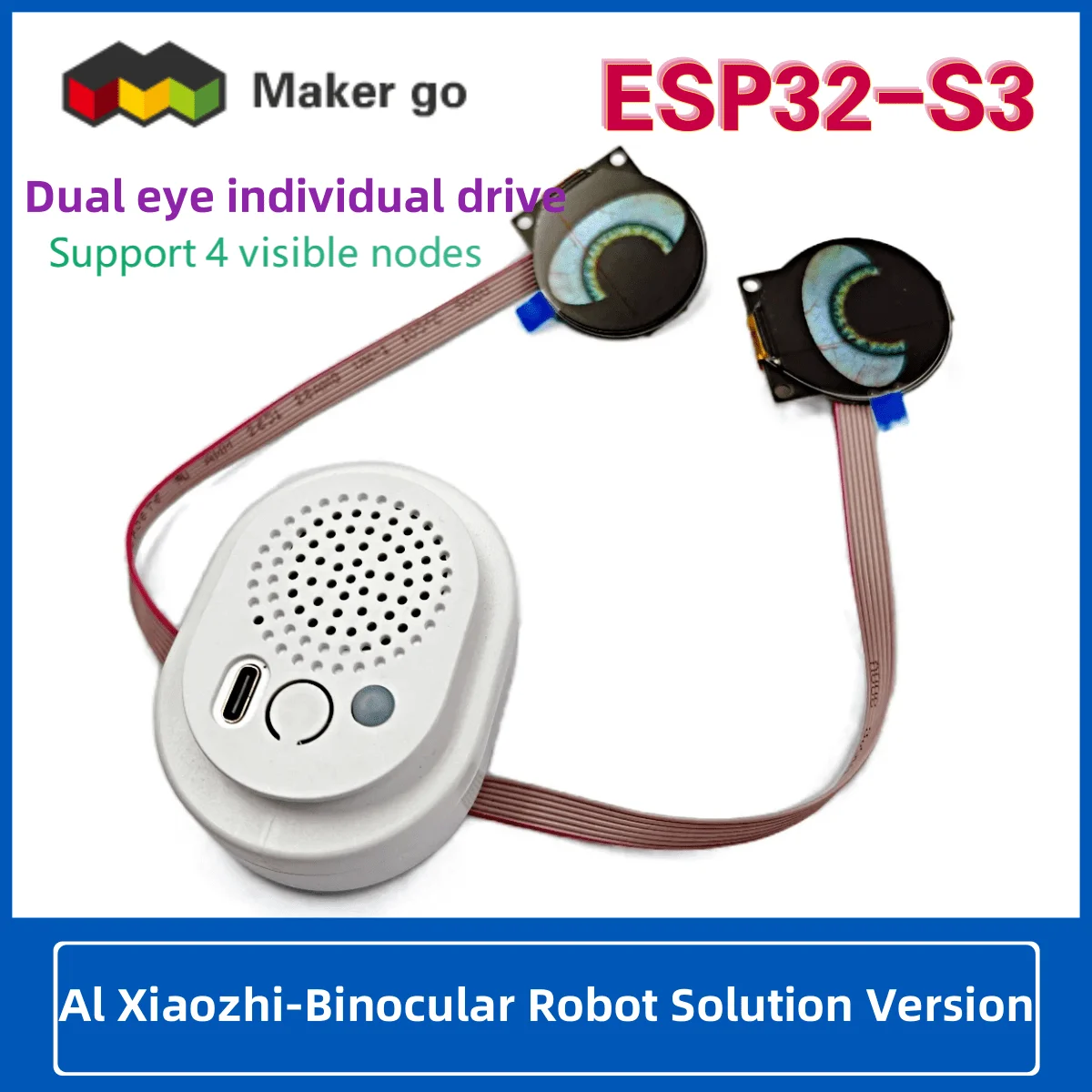 AI Xiaozhi Expression, Eye Touch, RoPet Fully Open Source AI Binocular Tactile Robot Solution Version