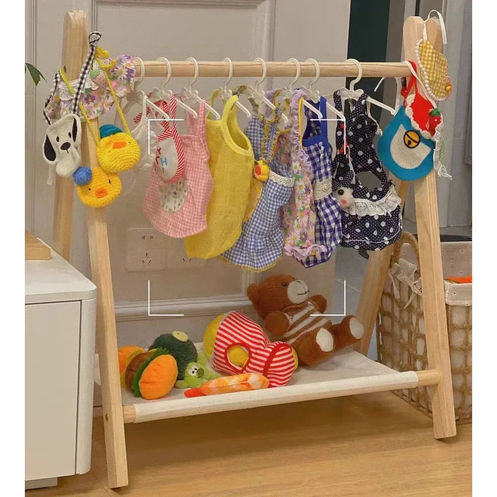 반려동물 바닥 행어 강아지 옷장, 단단한 나무, 강아지 고양이 옷장, 코트 랙, 개 행어, 작은 옷 보관 랙