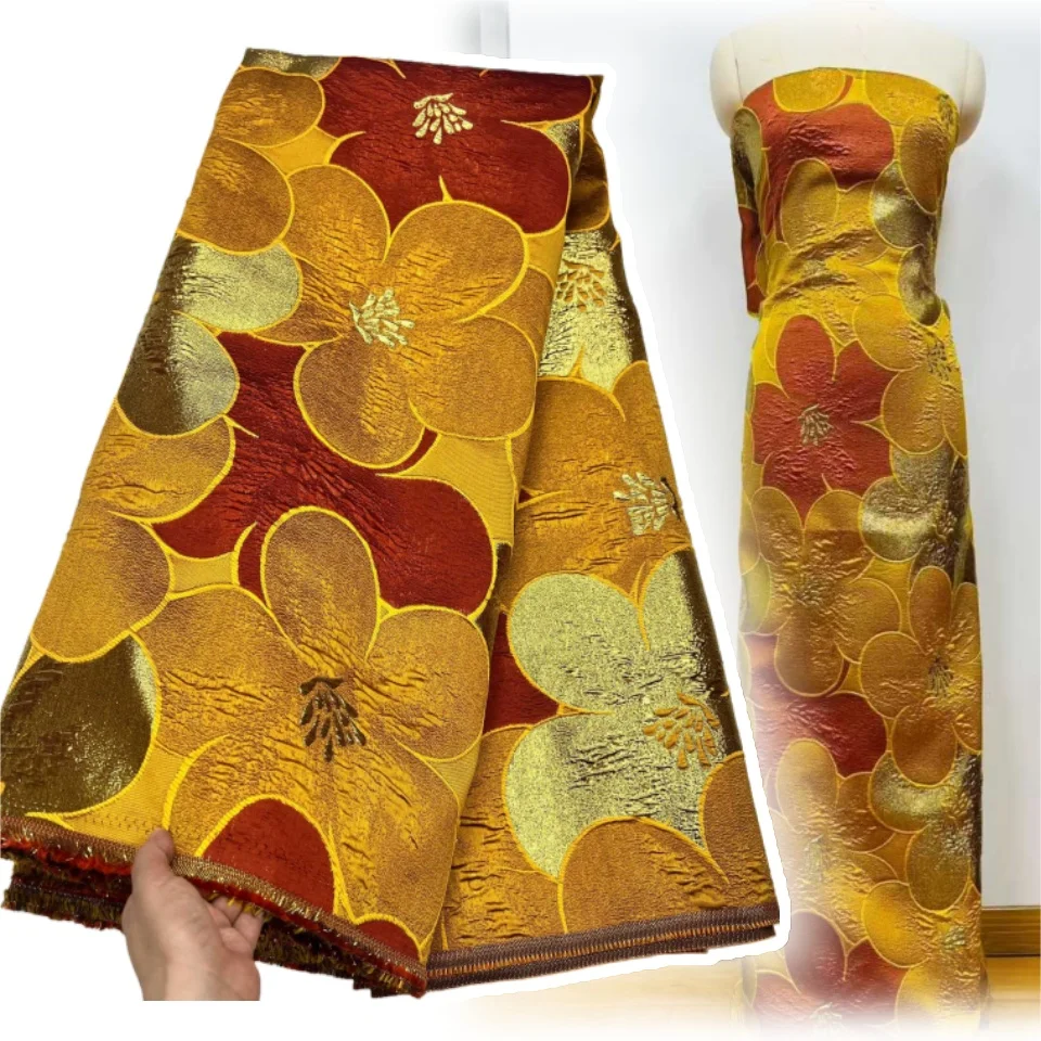 

Вечерний сезон, нигерийская парчовая кружевная ткань, высокое качество, африканская кружевная ткань 2025 года, жаккардовая ткань для шитья свадебного платья CC1694