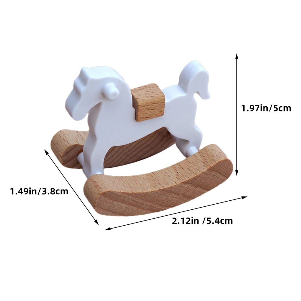 Mini Model House Furniture Model Miniature Rocking Small Horse House Rocking-chair Adornment Layout Prop