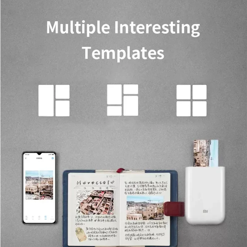 Imagem -03 - Xiaomi Mijia ar Impressora 300dpi Portátil Foto Mini Bolso com Faça Você Mesmo Compartilhar 500mah Imagem de Bolso Impressora