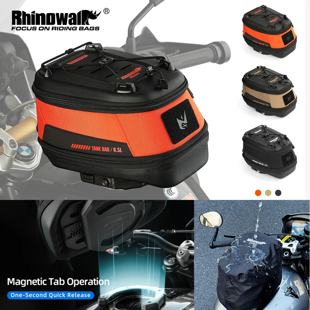 

Rhinowalk Magnetic Motorcycle Tank Bag Quick Release Waterproof 6.5L Storage Bag for BMW KTM Beneli HONDA CFMOTO DUCATI