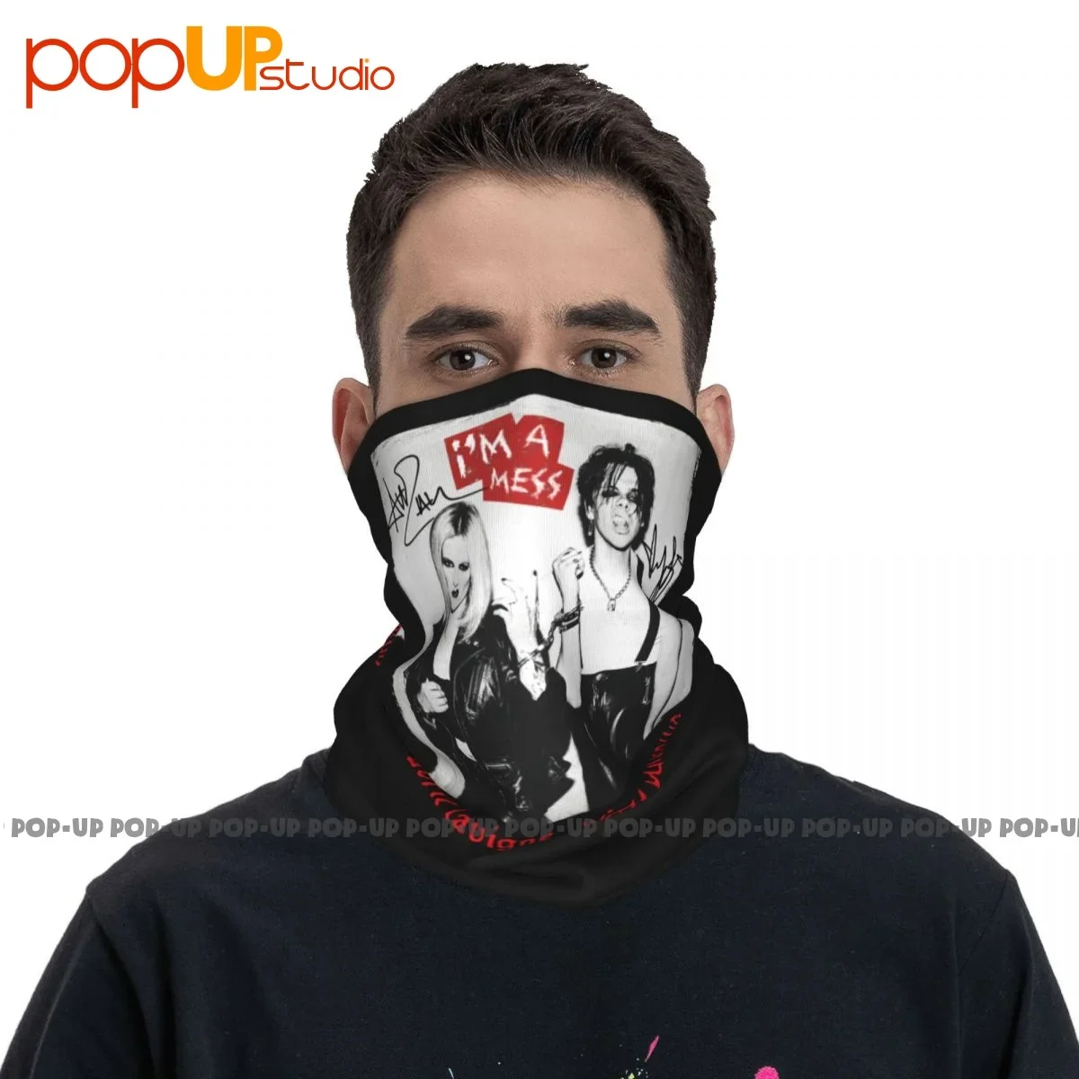 Avril Lavigne Yungblud I'M A Mess P-208 Neck Gaiter Bandana Scarf Face Mask