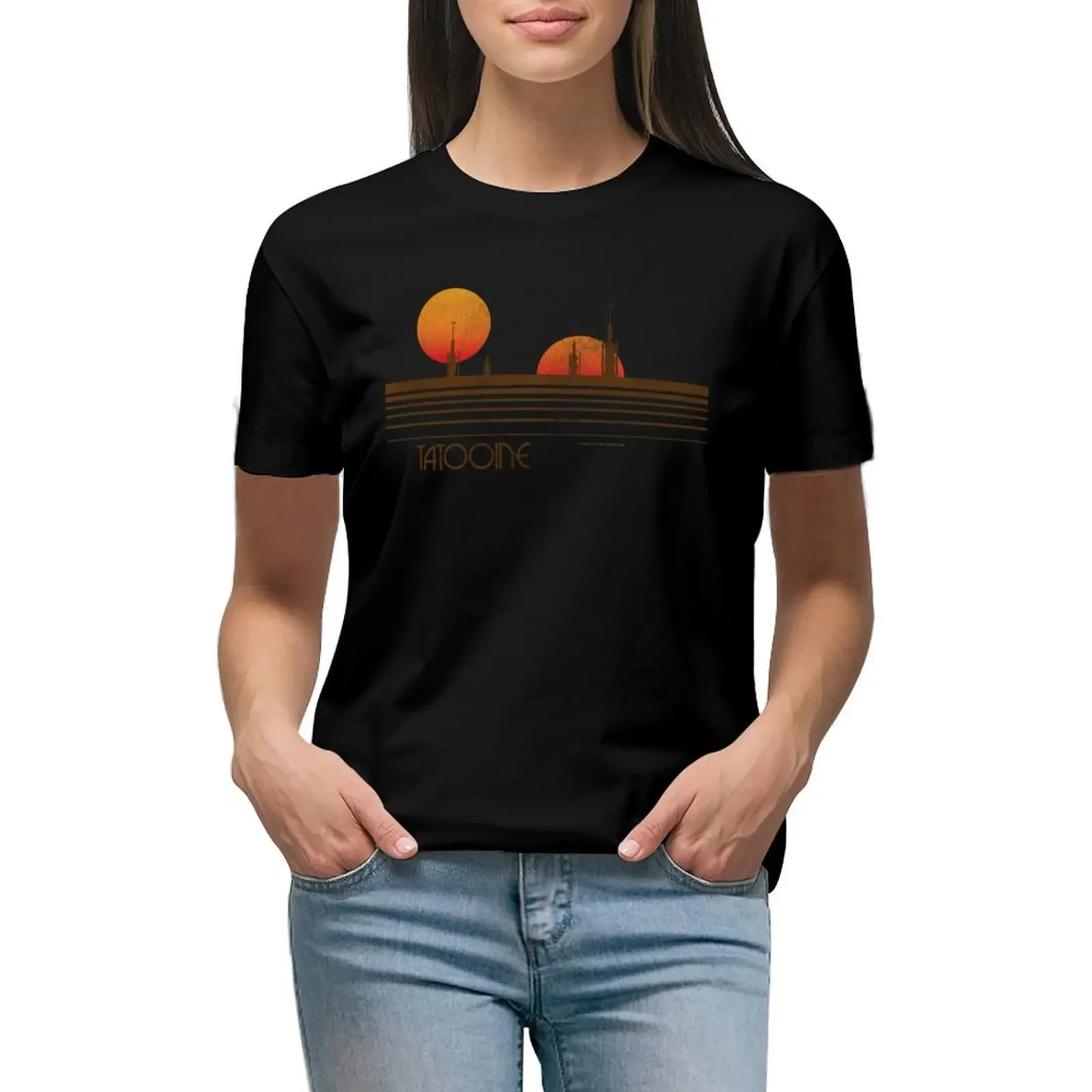 Tatooine T-Shirt Short sleeve tee quick-drying summer top t-shirts for Women cotton