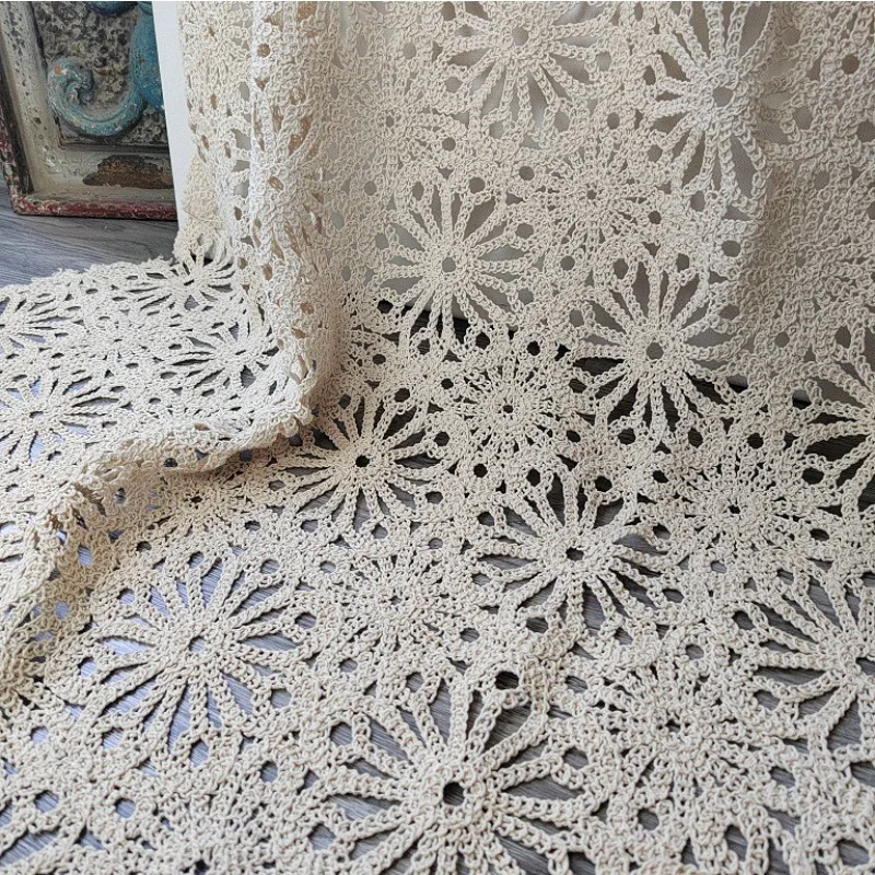 

Lace Fabric Ins Summer Cotton Skirt Clothing Square Pattern Dress Fabric DIY Women's Dress Skirt Auxiliary Materials