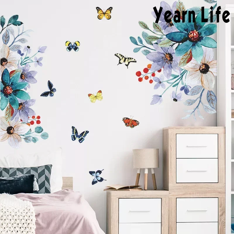 Adesivos de parede multicoloridos para decoração, papel de parede removível para sala e quarto