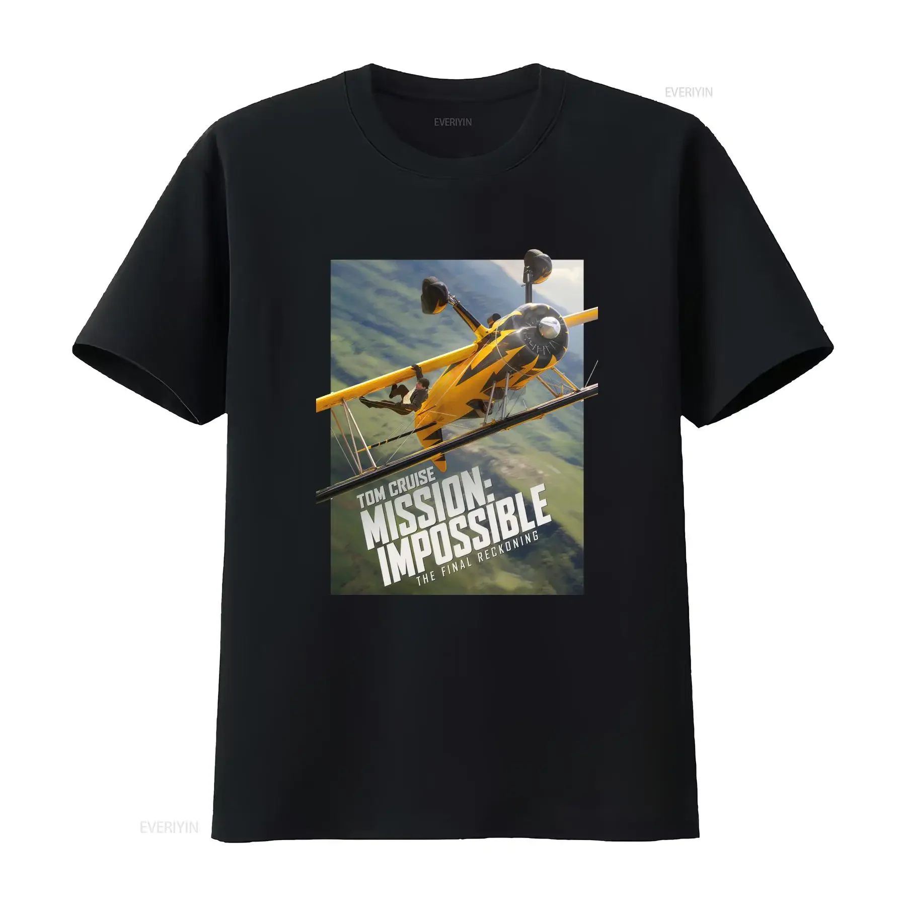 Mission Impossible The Final Reckoning Tom Cruise T Shirt 2025 Movie Promo  vintage Washed Casual designer clothes Versatile