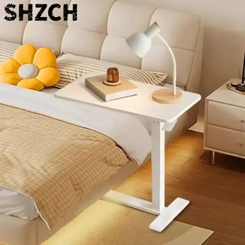 Overbed Bedside Sofa Table Adjustable Height Mobile Desk Hidden Wheels Laptop Stand Living Room Standing Table Practical Room