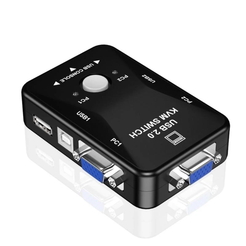 Durabilidade USB2.0 KVM Switcher 1080p VGA Splitter para uso flexível computador