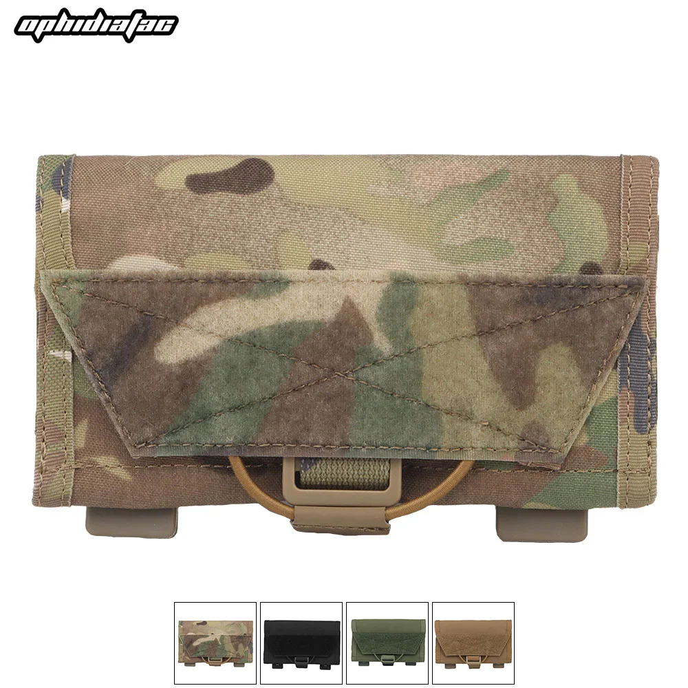 OPHIDIAN Custodia universale per cellulare da caccia all'aperto Custodia per telefono Molle Custodia per gilet da caccia per telefono con fascia elastica