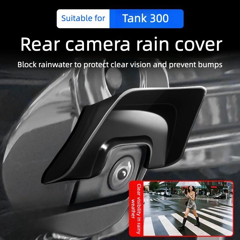 For GWM Tank 300 Hi4‑T 2025‑2026 Rear Backup Camera Rain Shield Lens Cover Stream Camera Visor Trim Sticker Mod Accessories