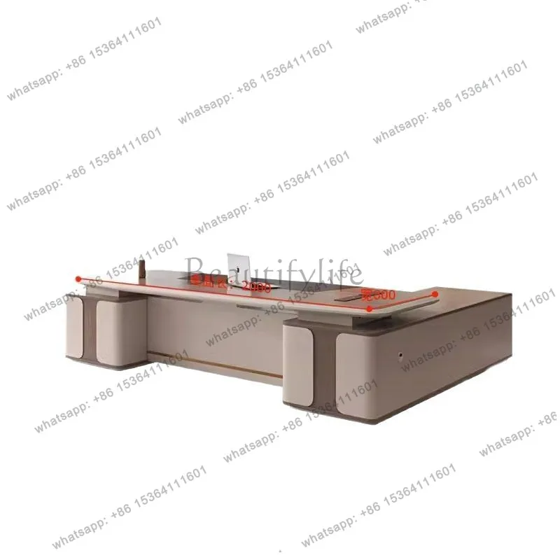 

Simple and modern supervisor, manager table, light luxury office furniture, large desk, office table and chair combination