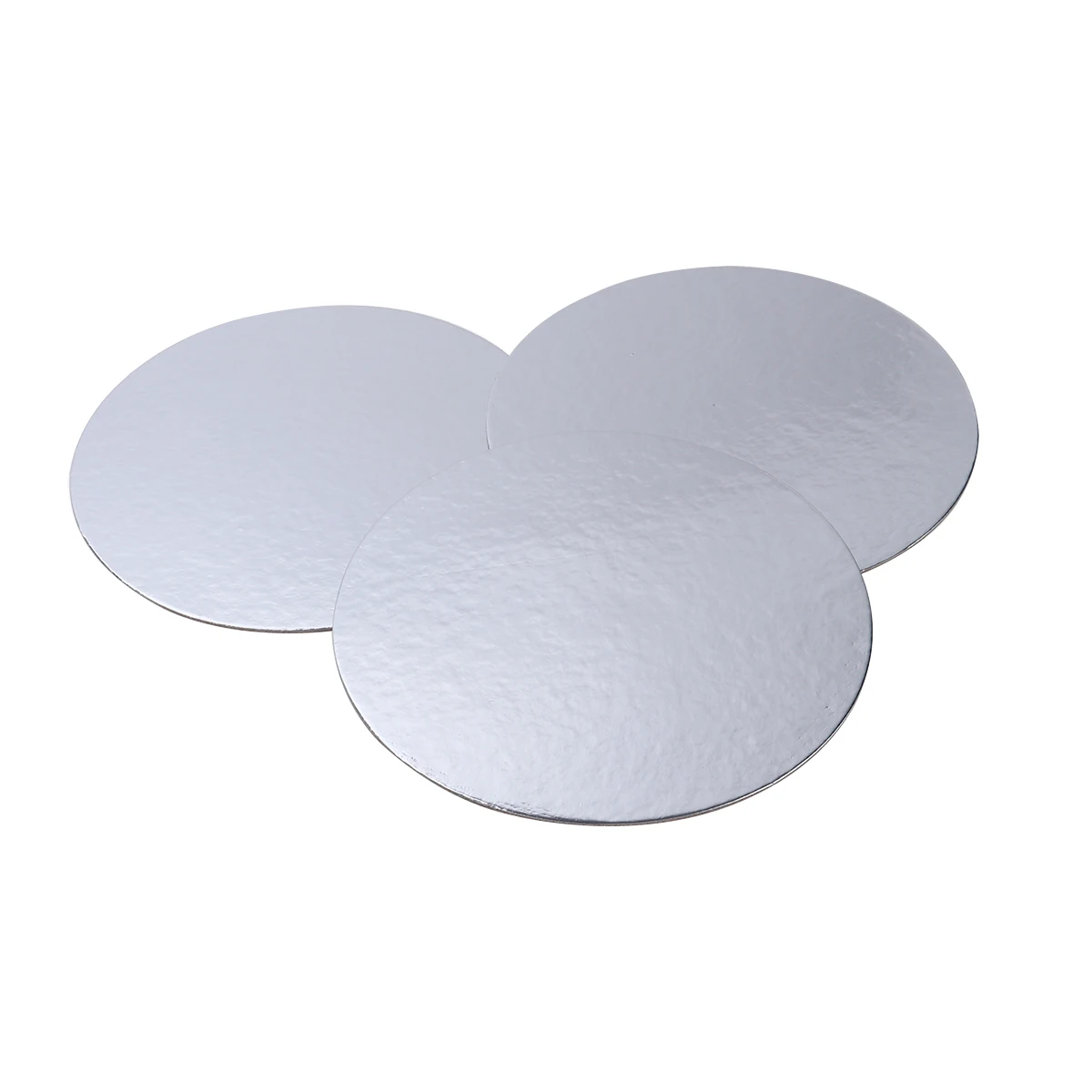 

3pcs Round Cardboard Cake Pads Thicken Circle Cake Base Paper Pads for Presenting Decorated Cakes (Silver)