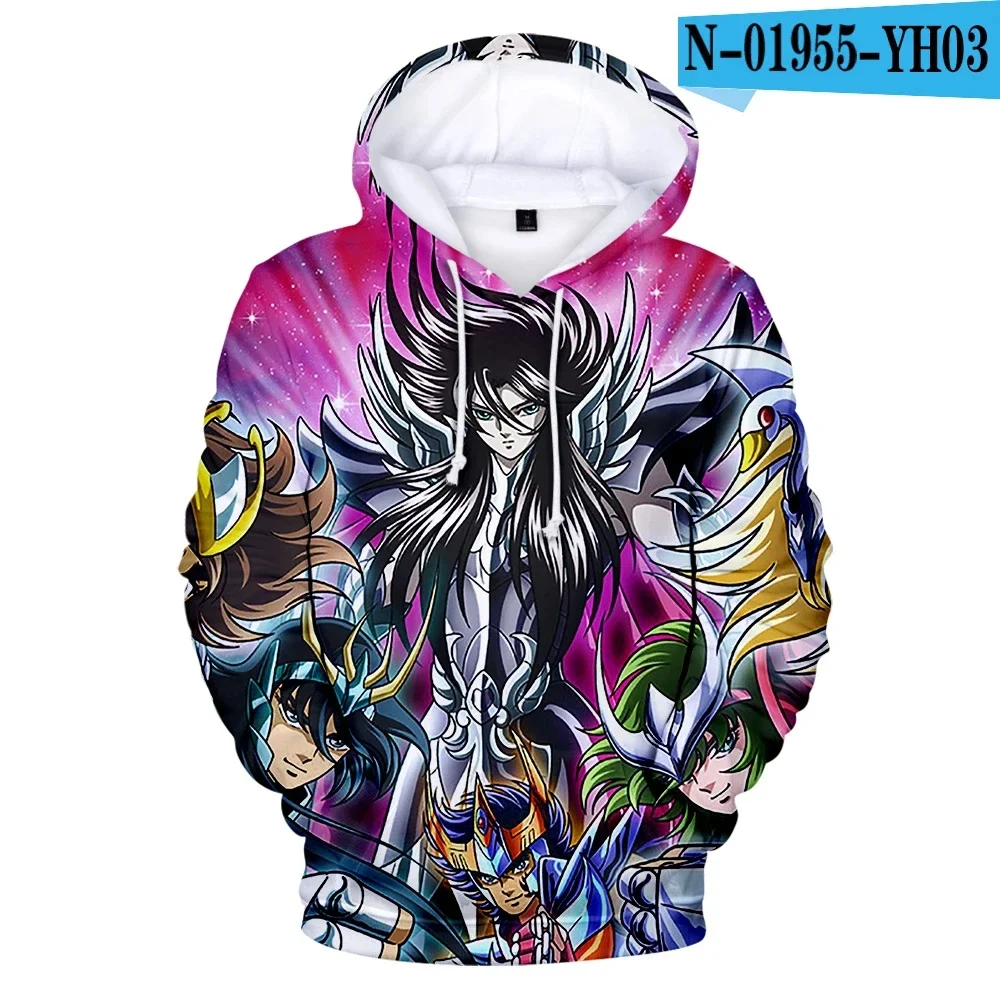 Saint Seiya Sweatshirts Autumn 3D Hoodies Men Women Fashion Casual Hooded Oversized Sweatshirts Kids Pullover Outerwear men coat