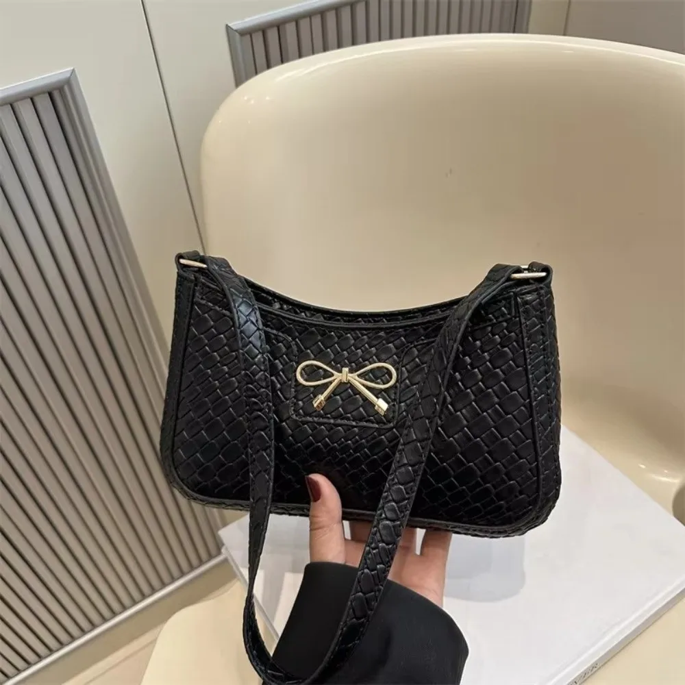 

Casual Butterfly Knot Underarm Bag PU Large Capacity Women's Bag Handbag
