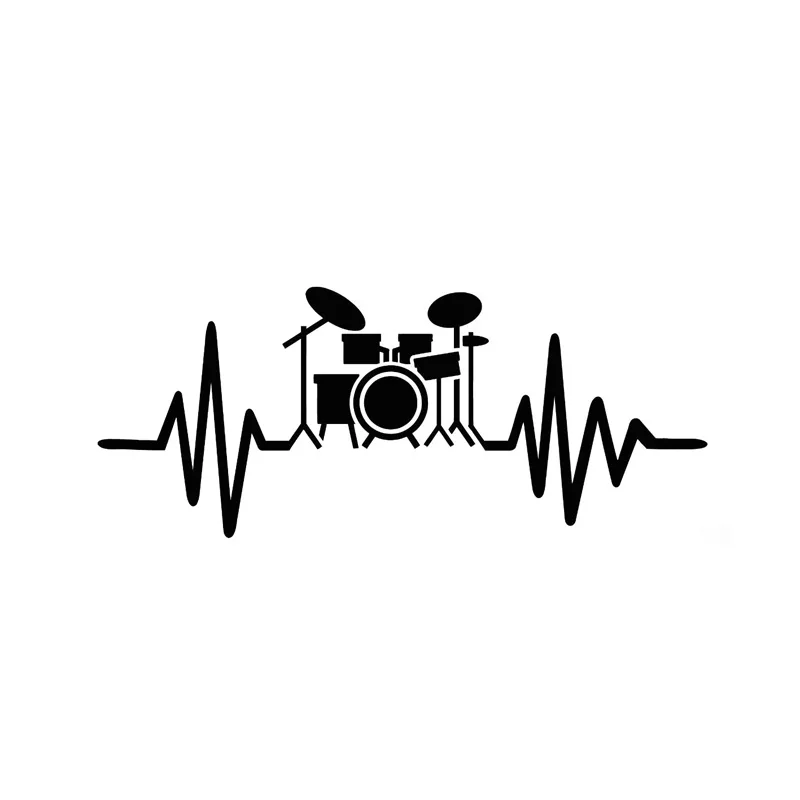 

Drum Kit for Drummer Musician Rock Music Lover Vinyl Car Sticker 15.1CM*6.2CM