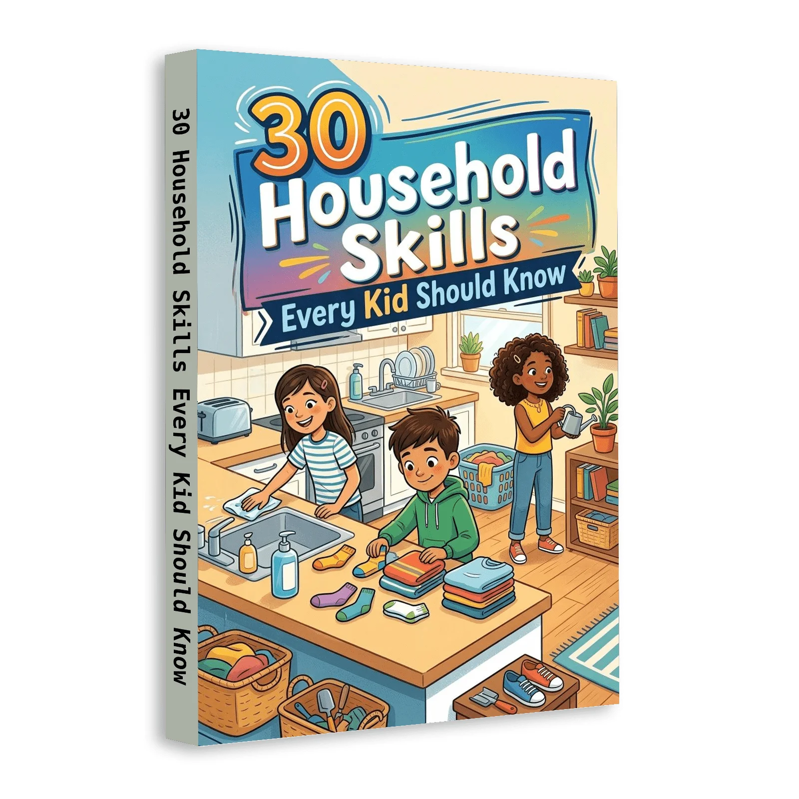 30 Household Skills Every Kid Should Know — Practical Life Skills Book for Kids and Tweens, Cleaning, Laundry, Kitchen Basics