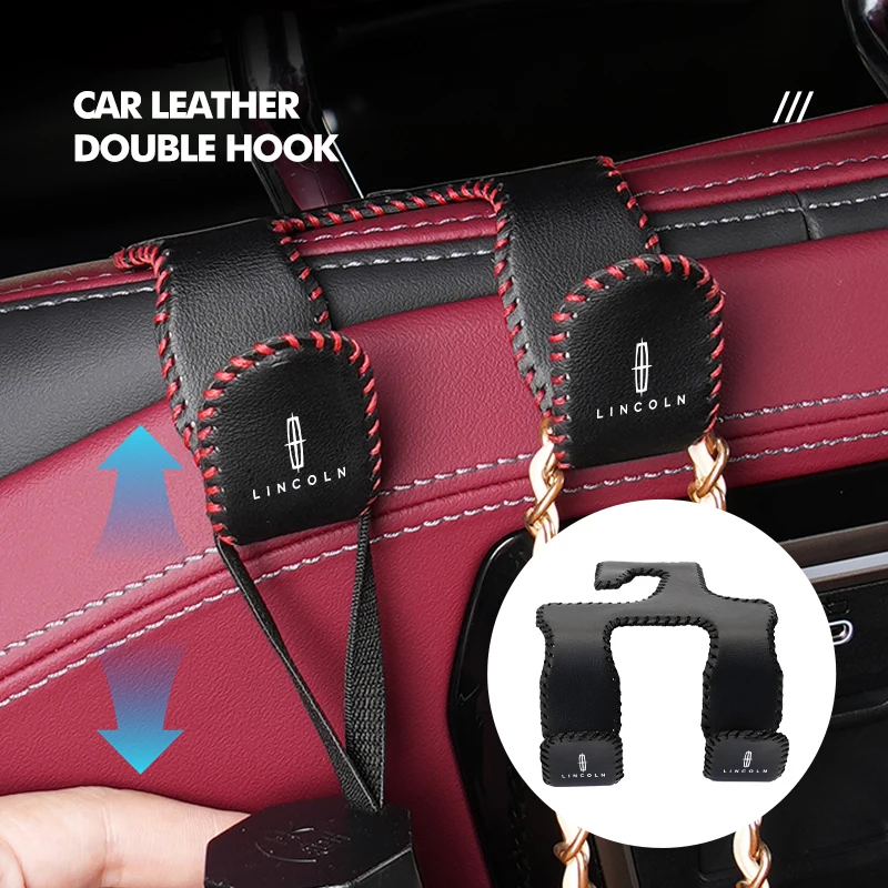 

Car Seat Back Storage Hanger Four Hooks Phone Holder Organizer For Lincoln Mondeo MKZ MKX Aviator Navigator Continental Corsair