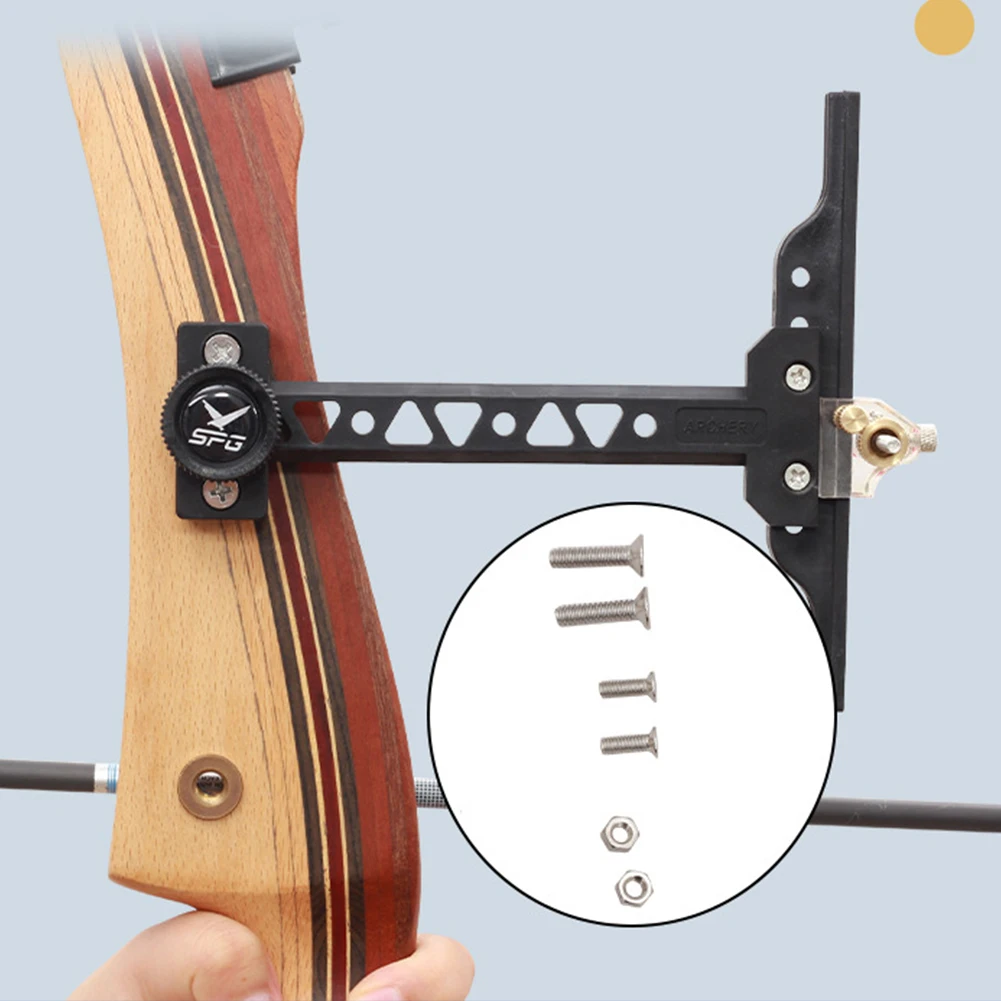 Archery Recurve Sight Accurate Adjustable Bow Sight Lightweight Archery Bow Target Sight T Shape Bowsight for Practice