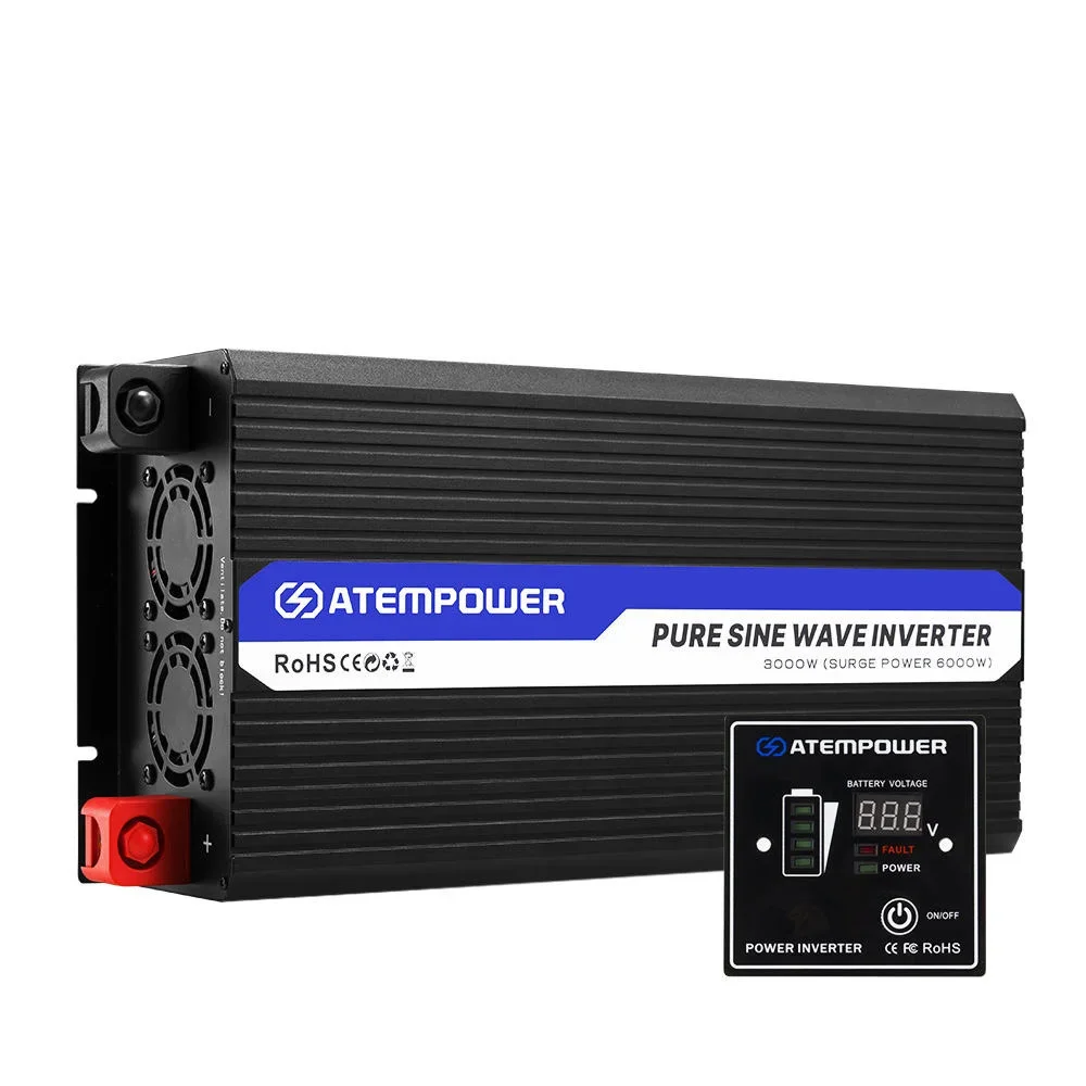 ATEM POWER 3000w 6000w Pure Sine Wave Inverters 12V 24V 48V to 110V 220V Multiple Voltage Dc To Ac Power Inverter