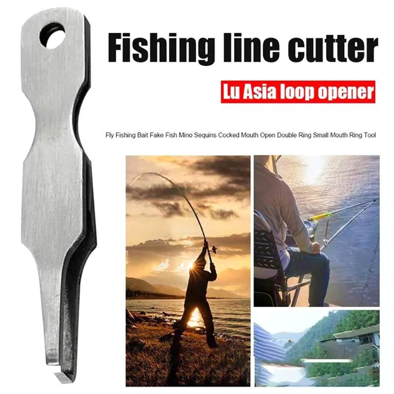 Fishing Line Pliers Fishing Tackle Tool Lure Ring Loop Opener Hook Eye Cleaner Luya Fishing Line Cutter Quick Split Rings Opener