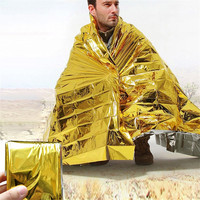 First Aid Blanket Outdoor Thermal Emergency Insulation Blanket Sun Protection For Outdoor Survival Camping Travel Rescue Blanket