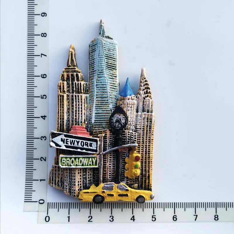 Landmarks in New York   Fridge Magnet,Creative,Travel,Commemorate,Crafts,3D,Ornaments,Magnetism,Resin Material,Refrigerator Stic